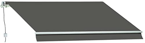 Mitepek Tenda da Sole motorizzata L.300xH.200cm, in Poliestere 280 gr/m² Grigio Fredi