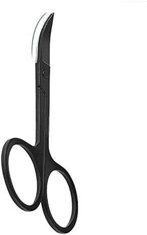 Scissors 1pcs Stainless Steel Makeup Scissors Black Portable Nose Hair Eyebrow Eyelashes Trimmer Trimming Tweezer Beauty