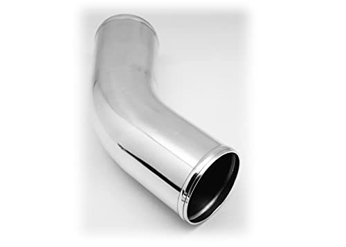 Autobahn88 Aluminum Alloy Pipe, 45-Degree, Od= 3" (76Mm), L 12" (300Mm), Glossy Polished, For Automotive Piping #TOP8