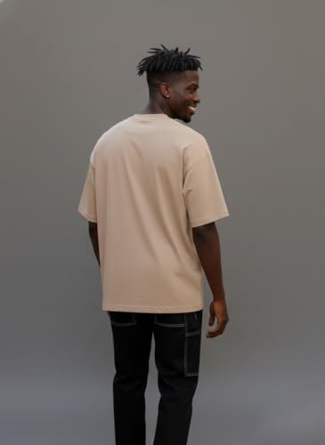 Image of Besick Oversized Plain Cotton Drop Shoulder Baggy fit Tshirt for Men