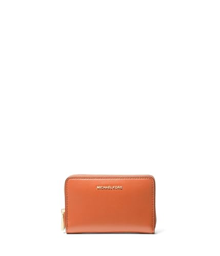 Image of MICHAEL Michael Kors Womens Jet Set Small Zip Around Card Case Orange Punch One Size One Size