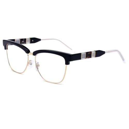 Lunettes de vue œil de chat femme en acétate haut de gamme à rayures vintage