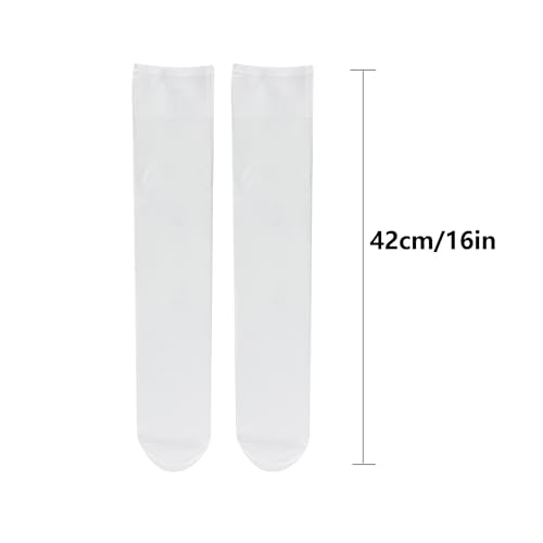 Bestjybt Women's Sheer Nylon Knee High Stockings Trouser Socks with Reinforced Toe 6 Pairs2