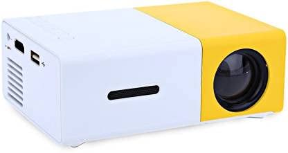 Cabriza HE65 Portable Mini High Resolution LED Projector with AV/ HDMI/ USB Port & SD Card Slot Compatible with All Devices (Multi Color)