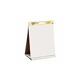 Post-it Super Sticky Portable Tabletop Easel Pad w/ Dry Erase Panel, 20x23 Inches, 20 Sheets/Pad, 1 Pad, One Side White Premium Self Stick Flip Chart Paper, One Side Dry Erase, Built-in Stand (563DE)