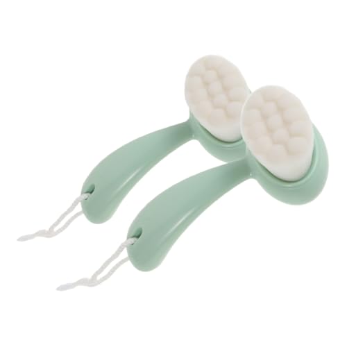 SAFIGLE Skin Exfoliator for Face Facial Brush Cleansing Tool Long Handle Black Head Remover for Bristles