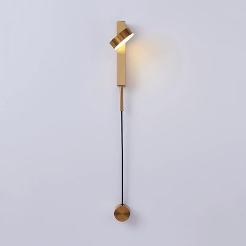 Aplique LED de lectura para dormitorio con interruptor en base y giro de 350 grados