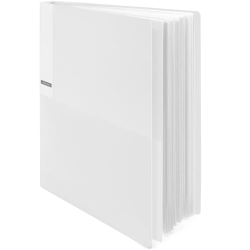 Kokuyo 20-Pocket Binder with Plastic Sleeves (Transparent), A4 Art Portfolio Folder with Clear Sheet Protectors. 40 Pages of Presentation Display Book. Japan Import (CTRA-C20T)