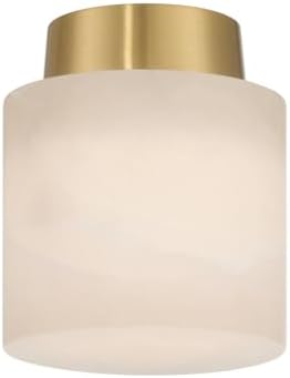 Crystorama Acme 5.75'' Aged Brass Semi Flush Mount