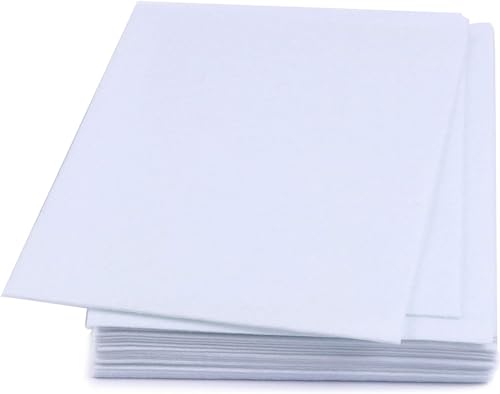 Feutre rigide blanc YYCRAFT 30 feuilles épaisses 22,9x30,5cm feutrine plaque bricolage