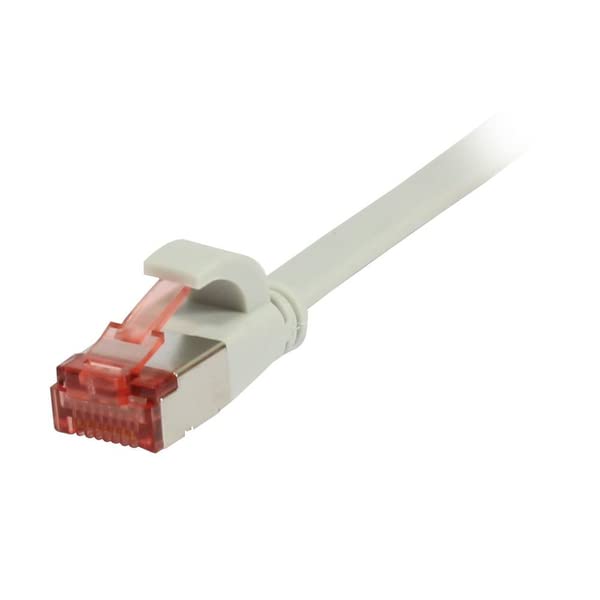 SYNERGY 21 Câble patch S217509 RJ45, CAT6, 250 MHz, gris, FTP, U/FTP, TPE Superflex, Flach, Synerg, 10 m de long