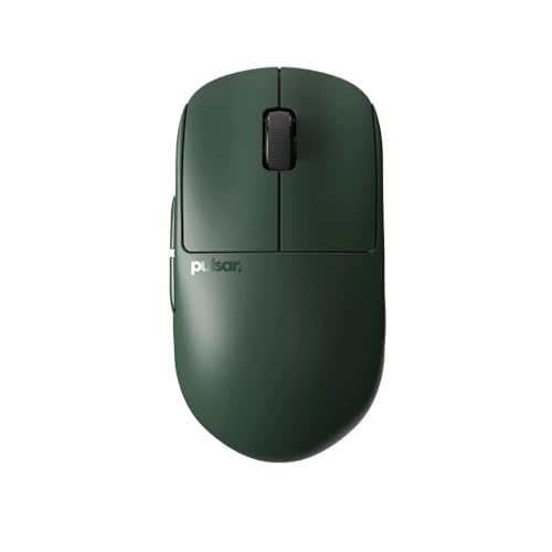 Image of Pulsar Gaming Gears X2H mini Wireless Gaming Mouse, Founder's Edition, Ultra Lightweight 1.83 oz (52 g), Symmetrical, Optical Switch, 2.4 Ghz 1 ms, 26000 DPI, PAW3395 Sensor (Mini, Wireless, Green)