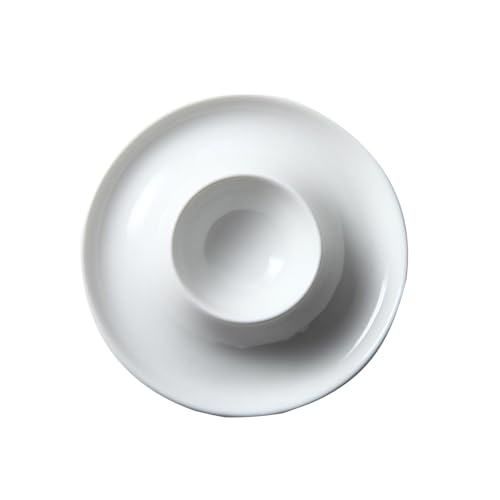Soulnioi Egg Tray Set in 2,Ceramic Egg Cup,Creative Egg Dish,Breakfast Egg Cup,Egg Rack for Boiled Eggs Decorative Egg Stand Tray A