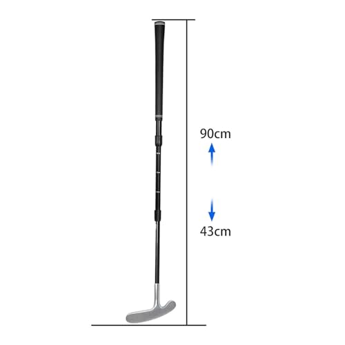 SM SunniMix Taco de Golfe Ajustável para Prática em áreas Externas, para Destros E Canhotos, Preto