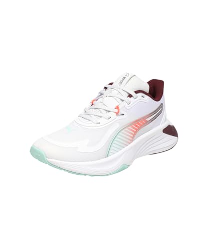 PUMA PWR Hybrid TR Wns, Cross Trainer Mujer, White Ruby Shimmer Mint Melt Glowing Red, 38 EU