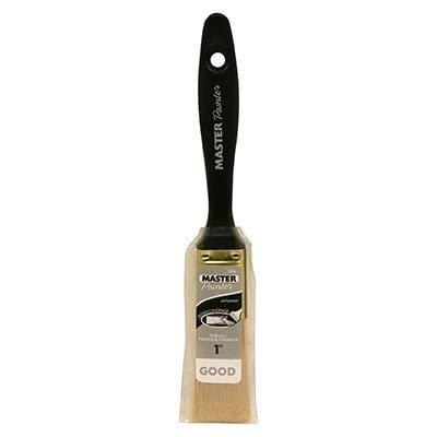 Flat Paint Brush, Polyester, Beavertail Handle, 1 In.