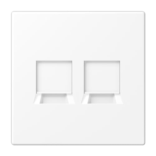 Placa modular Jack-Rad JUNG LS1969-2WEWWM de 2 tomas LS en color blanco mate 2