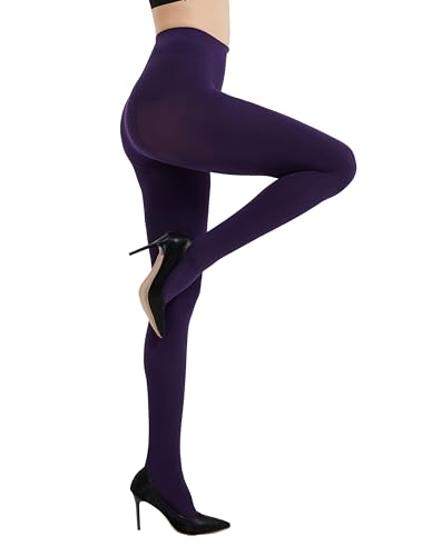 Image of 80D Semi Opaque Tights for Women Stretchable High Waist Womens Stockings Soft Pantyhose with 20+ Colors