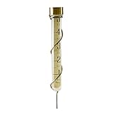 Taylor Heritage Collection Glass Rain Gauge, Measure and Monitor Precipitation, Easy to Read for Backyard, Patio, Garden, and Lawn, 5-inch, Bronze