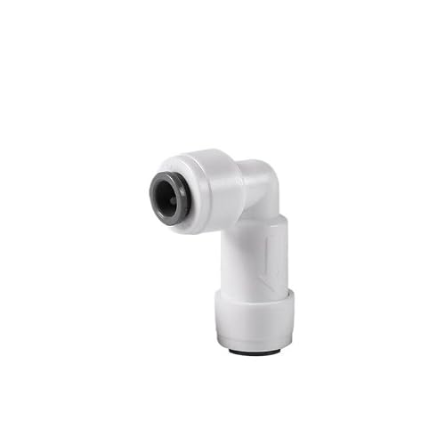 Zorfar 1L4 Elbow Food Grade Pom One-Way Check Valve, Straight Elbow Styles, 6.35Mm(1/4") /9.52Mm(3/8"), For Ro Reverse Osmosis Water Purifier System 1Pcs(1L4 Elbow)