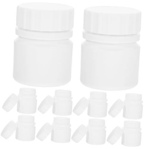 HAKIDZEL 24Pcs Hdpe Medicine Bottles with Leak Resistant Caps Small Pill Containers for Travel Portable Medication Holders for Medications and Cosmetics