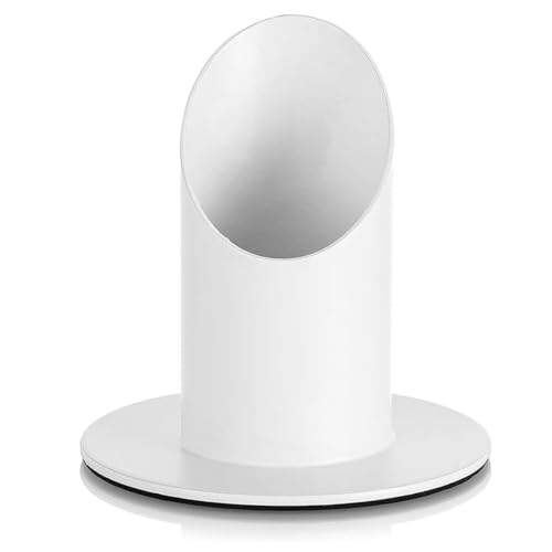 KOMUNJ Kerzenständer Kommunionkerze 4 cm Weiß Kerzenständer aus Metall für Taufkerze Taufkerzenhalter Taufkerzenständer Stabkerze Kerzen Weiß