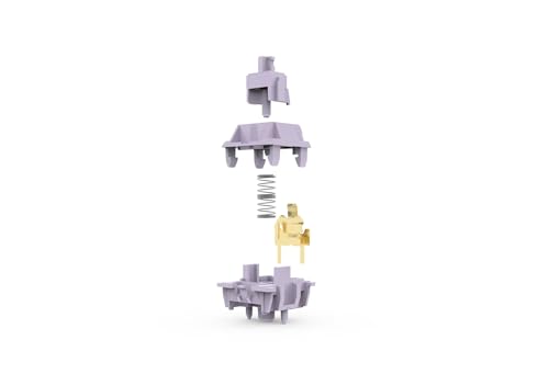 Image of MELETRIX WS POM Purple Linear Mechanical Keyboard Switch (35Pcs) - 5 Pin Pre-lubed 22mm Dual-Stage Spring Switches with Full POM Material, Compatible with MX Keycaps for Gaming Keyboard
