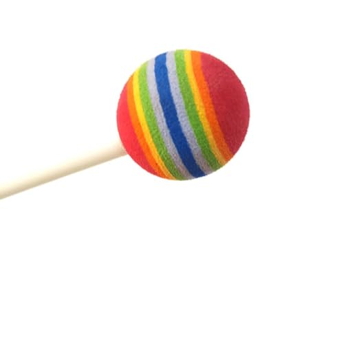 6 Piezas Baquetas de Tambor con Cabeza de Espuma Color Arcoíris miniatura 4