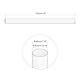 Rebower Transparent Rohr, ID 30mm OD 40mm LÄNGE 150mm Acryl Kunststoffrohr für Lampenbau, Stehlampen, Möbel