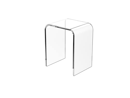 WAHFAY Acrylic End Table, Clear Lucite Coffee Table with Waterfall