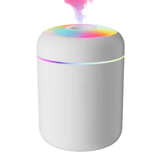 Humidificador para Dormitorio - Difusor de Niebla con Luz y Alimentación por USB - Humidificador de 180 mL para Adultos - Para Guardería Sala de Estar Oficina y Casa Humidificador para Dormitorio - Difusor de Niebla con Luz y Alimentación por USB - Humidificador de 180 mL para Adultos - Para Guardería Sala de Estar Oficina y Casa