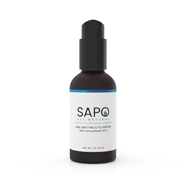 AMAZON - Sapo All Natural Eye Serum – Reduce Dark Circles, Puffy Skin & Bags Under Eyes – Made with Triple Peptides, Hyaluronic Acid, Orange Oil & Vitamin C – 1 Fl Oz