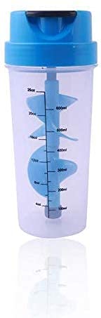EVRR Tornado Transparent Gym Shaker Bottle with Tornado Style Mixer with Quantity Scale (Blue)-image-34