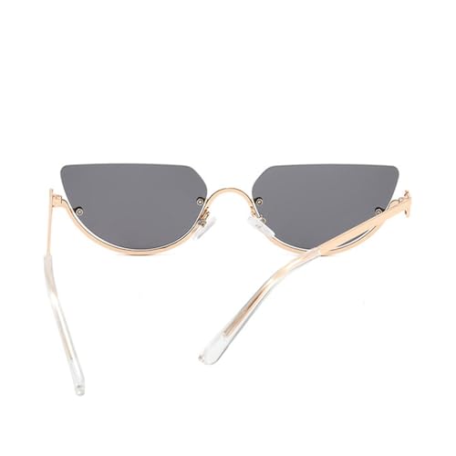Lunettes de soleil polygone pour femmes légères sans trace de nez - 3