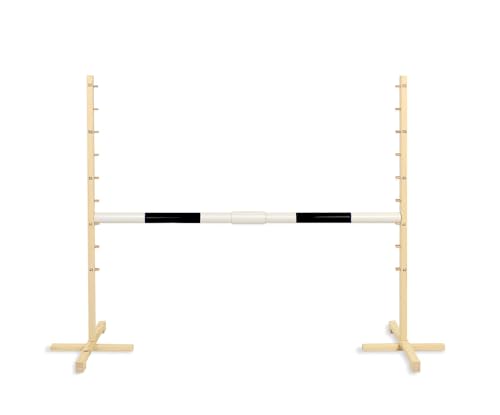 Obstacle de saut pour hobby horse 160cm noir avec barre h-120 cm et faisceau 50mm