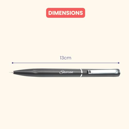Image of YOUR GIFT STUDIO Personalized Pen with Name Engraved I Metal Classy Customized Roller Ball Pens I Comfortable to Hold & Write I Gift for Men & Women Birthday Corporate Gifting (Black)