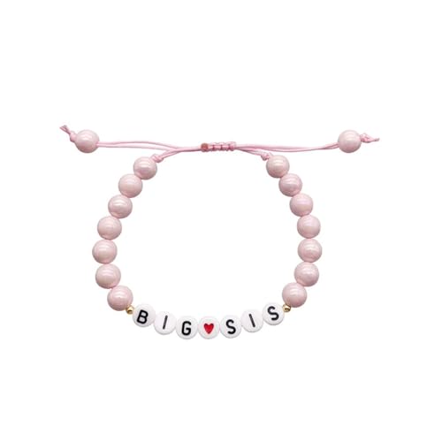 Image of COLORFUL BLING Big Sister Beaded Bracelet Big Sis Announcement Stretch Bracelet