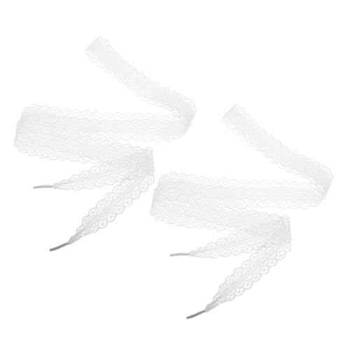 ROMISBABA 2 Piezas Cordones De Encaje Cordones De Seda Cordones De Libros Pequeños Cordones De Decoración De Zapatos Cordones De Zapatos De Tacón Alto Lindos Cordones Cordón