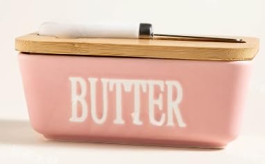 Amazon | バターケース 保存容器 ナイフ付き バター バターボックス 木