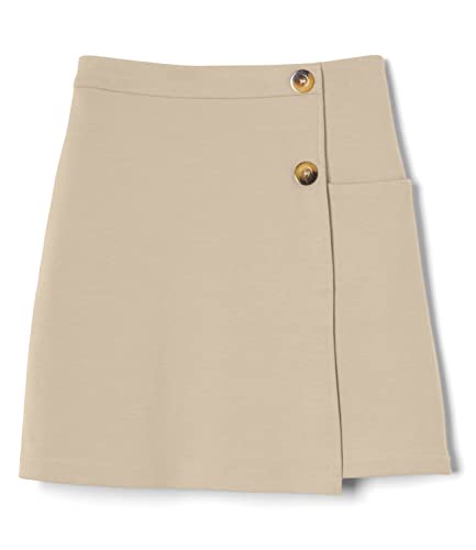 Jupe-short stretch d'école kaki avec double bouton style confortable 10-12 ans