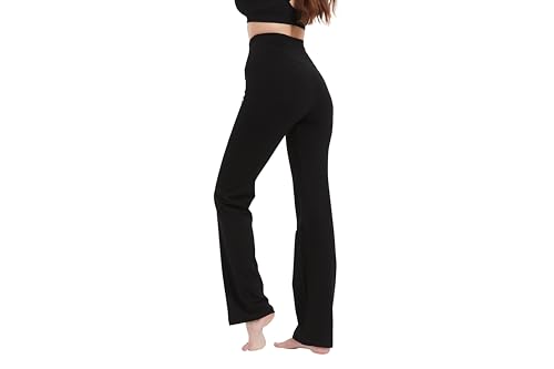 Cotton Spandex High Rise Straight Leg Yoga Pants Legging(Regular Size/Plus Size) S-4XL (32"/34"/36" Inseam)3