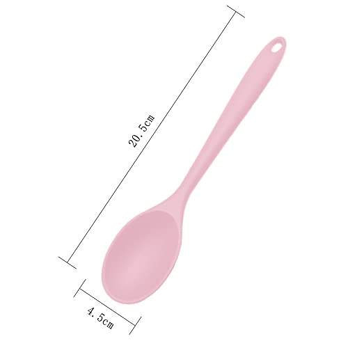 2 Pcs Silicone Mixing Spoon Stirring Spoon Silicone Serving Spoon for Kitchen Cooking Baking Stirring Mixing Tools - Image 2