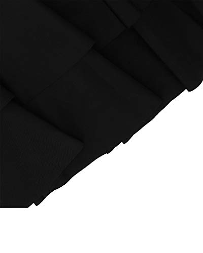 Women Ruffle Bikini Top Black Double Layer Flounce Swimsuit Off Shoulder Bathing Suit top Only XL - Thumbnail 6