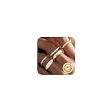 CASSIECA 5 Piezas Anillos Oro para Mujer, Ajustable Anillo con Circonita Cúbica Minimalista Anillo Pulgar Anillos de Compromiso Plata Oro Joyería para Novia Esposa Mamá