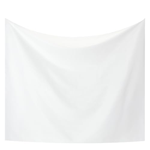 AHANDMAKER White Polyester Tapestry for Tie Dyeing Large Blank Plain Backdrop DIY Hanging Wall Tapestry, for DIY Crafts Bath Towel Travel Towel Bedroom Living Room Decor(59 x 51 Inch)