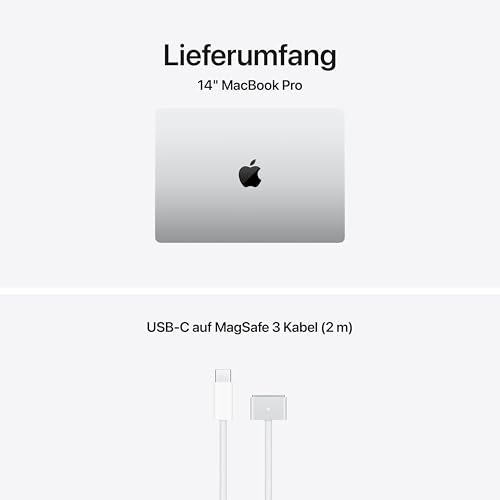 Apple MacBook Pro Laptop mit M5 Max Chip mit 18-Core CPU und 32-Core GPU: Entwickelt für KI, 14,2" Liquid Retina XDR Display, 36 GB gemeinsamer Arbeitsspeicher, 2 TB SSD, WLAN 7; Silber 6