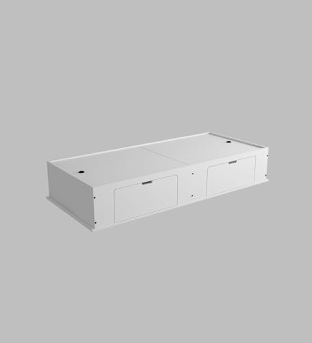 Image of Cyprus Multipurpose Diwan /Single Bed with Storage | Engineered Wood | Single Box Bed | White Finish | Space-Saving Design | Easy Knock-Down Assembly