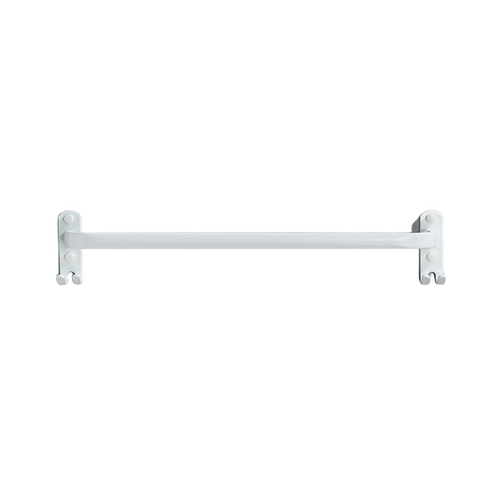 Porte-serviettes en aluminium blanc anti-rouille avec crochet de suspension mural