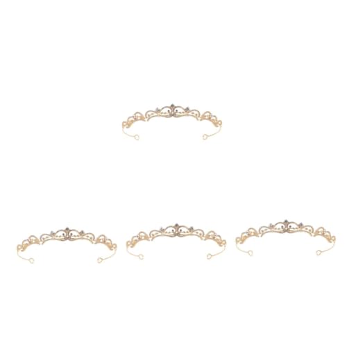 Diadème élégant ajouré VICASKY : couronne de mariage dorée pour un maintien parfait en cérémonie