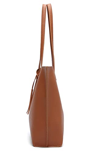 Image of Dreubea Women's Soft Faux Leather Tote Shoulder Bag from, Big Capacity Tassel Handbag